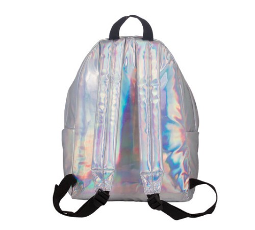 Рюкзак BRAUBERG GLOSSY универсальный, блестящий, серебро, 41х32х14 см, 226421