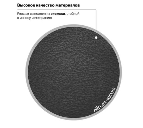 Рюкзак BRAUBERG CELEBRITY универсальный, с отделением для ноутбука, экокожа, черный, 42х30х15 см, 227084