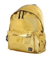Рюкзак BRAUBERG GLOSSY универсальный, блестящий, светло-золотой, 41х32х14 см, 227094