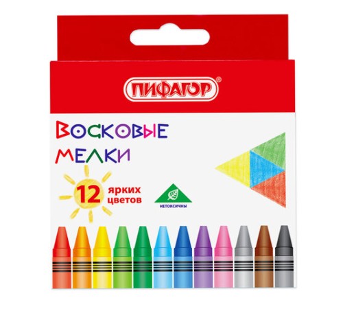 Восковые мелки ПИФАГОР 