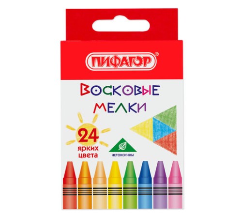 Восковые мелки ПИФАГОР 