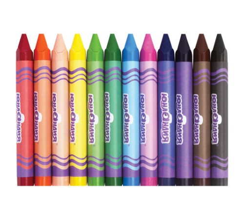 Восковые мелки трехгранные утолщенные ЮНЛАНДИЯ 