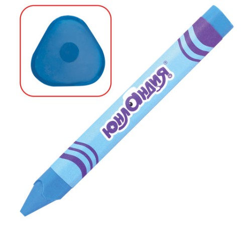 Восковые мелки трехгранные утолщенные ЮНЛАНДИЯ 