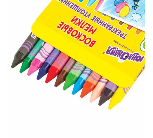 Восковые мелки трехгранные утолщенные ЮНЛАНДИЯ 