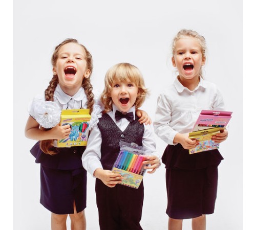 Восковые мелки трехгранные утолщенные ЮНЛАНДИЯ 