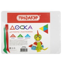 Доска для лепки А4, 280х200 мм, ПИФАГОР, белая, 2 стека, 227397