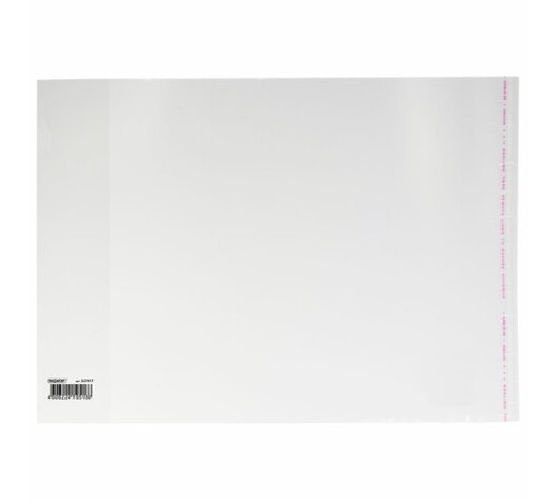 Обложка ПП со штрихкодом для учебников младших классов БОЛЬШОГО ФОРМАТА, КЛЕЙКИЙ КРАЙ, 70 мкм, 280х450 мм, прозрачная, ПИФАГОР, 227417