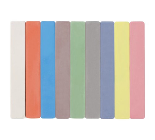 Мел цветной квадратный 9 штук, ЮНЛАНДИЯ 