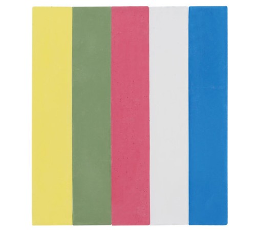 Мел для рисования на асфальте 5 штук, цветной квадратный, ЮНЛАНДИЯ 