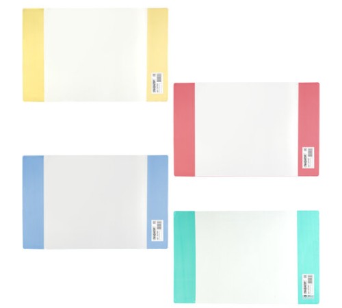 Обложка ПВХ со штрихкодом для тетрадей и дневников, ЦВЕТНЫЕ КЛАПАНЫ, ПЛОТНАЯ, 120 мкм, 210х350 мм, прозрачная, ПИФАГОР, 227481