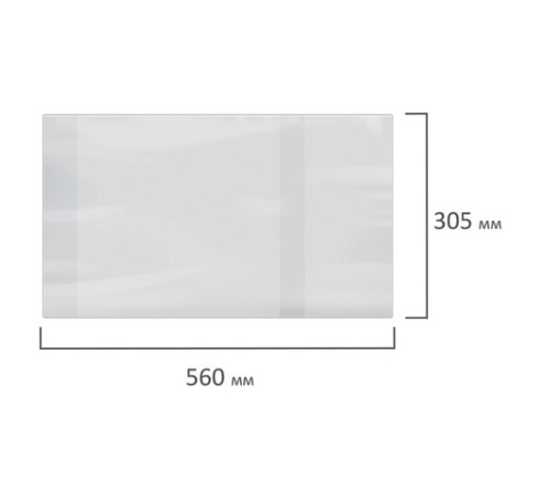 Обложка ПВХ для учебников А4, контурных карт, атласов БОЛЬШОГО ФОРМАТА, ПЛОТНАЯ, 100 мкм, 305х560 мм, универс., прозрачная, ПИФАГОР, 227493