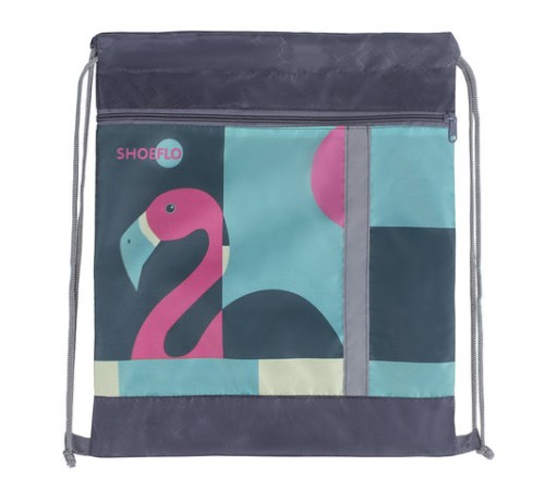 Мешок для обуви, карман на молнии, сетка для вентиляции, светоотражающий, 