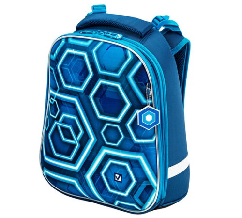 Ранец BRAUBERG PREMIUM, 2 отделения, с брелком, Techno, 38х29х16 см, 227812