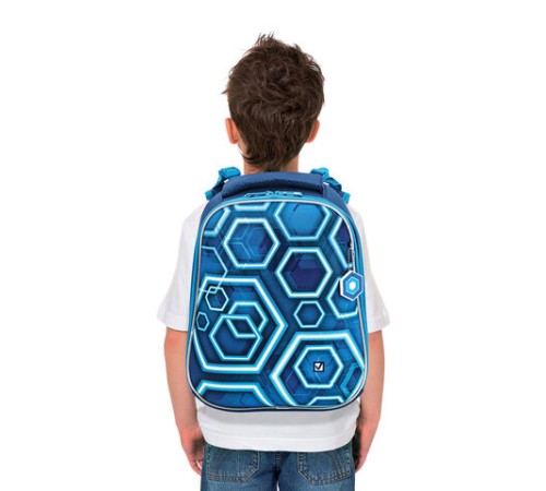 Ранец BRAUBERG PREMIUM, 2 отделения, с брелком, Techno, 38х29х16 см, 227812