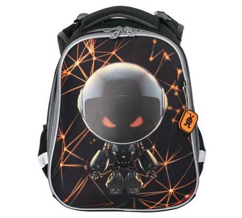 Ранец BRAUBERG PREMIUM, 2 отделения, с брелком, UFO, 38х29х16 см, 227815