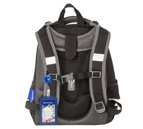 Ранец BRAUBERG PREMIUM, 2 отделения, с брелком, UFO, 38х29х16 см, 227815