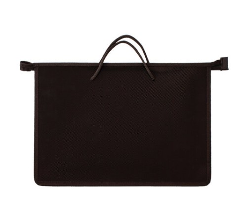 Папка на молнии с ручками ПИФАГОР, А4, 1 отделение, пластик, 55 мм, черная, 228236