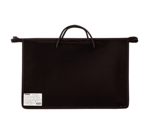 Папка на молнии с ручками ПИФАГОР, А4, 1 отделение, пластик, 55 мм, черная, 228236