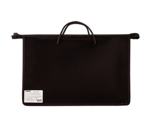 Папка на молнии с ручками ПИФАГОР, А4, 1 отделение, пластик, 55 мм, черная, 228236