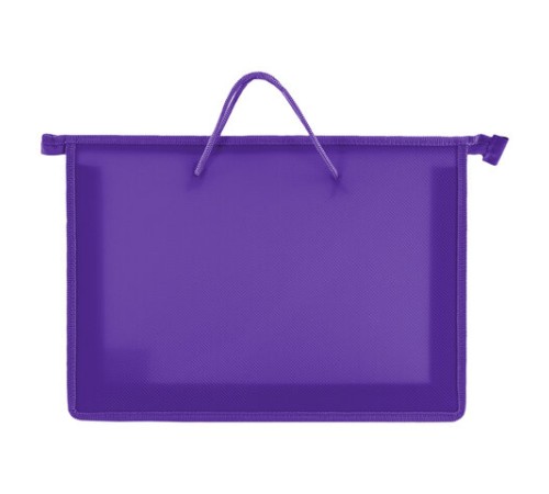 Папка на молнии с ручками ПИФАГОР, А4, 1 отделение, пластик, 55 мм, фиолетовая, 228237