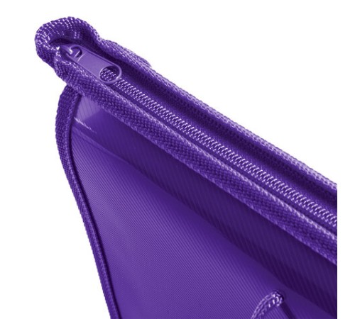 Папка на молнии с ручками ПИФАГОР, А4, 1 отделение, пластик, 55 мм, фиолетовая, 228237