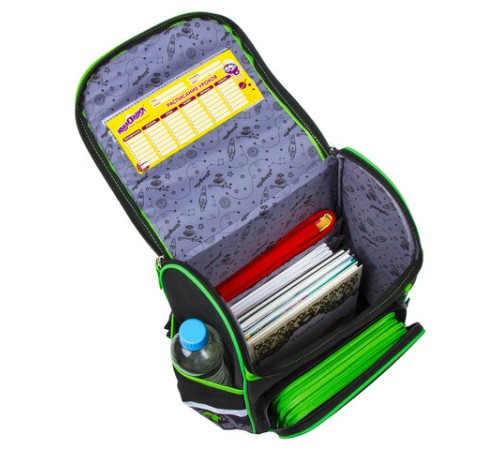 Ранец ЮНЛАНДИЯ WISE, 1 отделение, 3 кармана, устойчивое дно, 