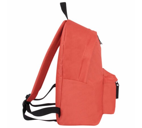 Рюкзак BRAUBERG СИТИ-ФОРМАТ один тон, универсальный, коралловый, 41х32х14 см, 228844