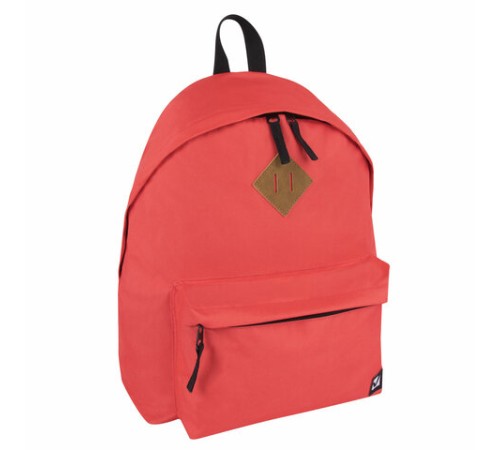 Рюкзак BRAUBERG СИТИ-ФОРМАТ один тон, универсальный, коралловый, 41х32х14 см, 228844