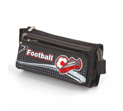 Пенал ЮНЛАНДИЯ для мальчиков, 3 отделения, мягкий, 