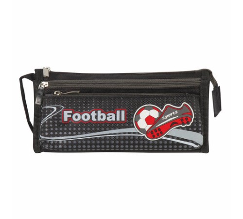 Пенал ЮНЛАНДИЯ для мальчиков, 3 отделения, мягкий, 