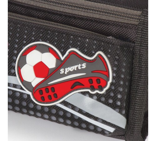 Пенал ЮНЛАНДИЯ для мальчиков, 3 отделения, мягкий, 