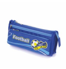 Пенал ЮНЛАНДИЯ для мальчиков, 3 отделения, мягкий, 