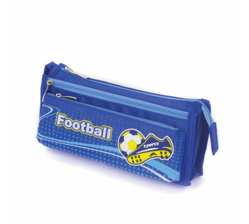 Пенал ЮНЛАНДИЯ для мальчиков, 3 отделения, мягкий, 