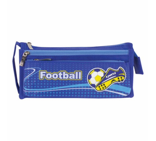 Пенал ЮНЛАНДИЯ для мальчиков, 3 отделения, мягкий, 