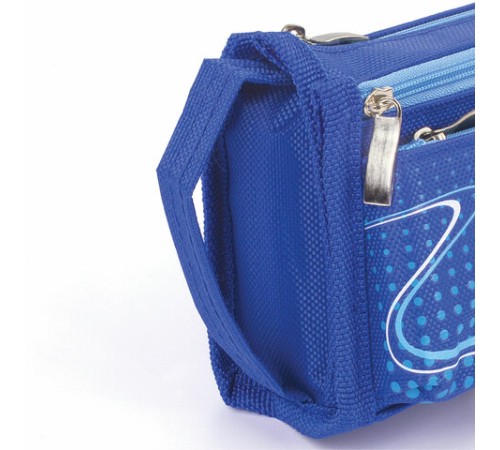 Пенал ЮНЛАНДИЯ для мальчиков, 3 отделения, мягкий, 