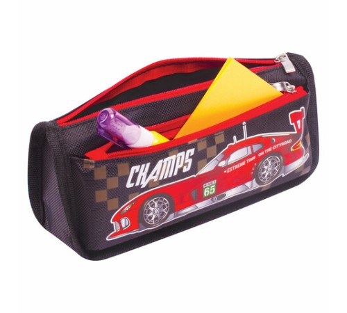 Пенал мягкий ЮНЛАНДИЯ, 2 отделения, полиэстер, 