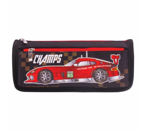 Пенал мягкий ЮНЛАНДИЯ, 2 отделения, полиэстер, 