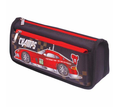 Пенал мягкий ЮНЛАНДИЯ, 2 отделения, полиэстер, 