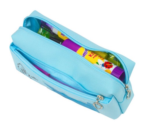 Пенал мягкий ЮНЛАНДИЯ, 2 отделения, полиэстер, 