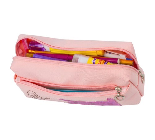 Пенал мягкий ЮНЛАНДИЯ, 2 отделения, полиэстер, 