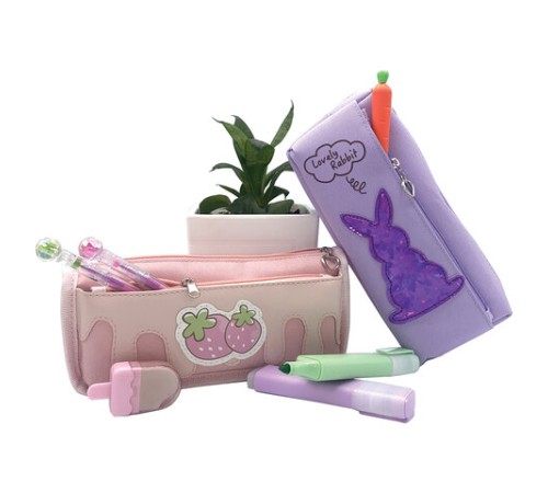 Пенал мягкий ЮНЛАНДИЯ, 2 отделения, полиэстер, 