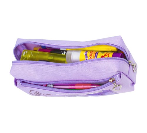 Пенал мягкий ЮНЛАНДИЯ, 2 отделения, полиэстер, 