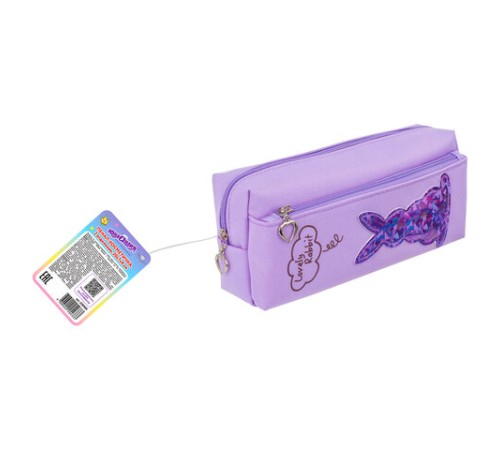 Пенал мягкий ЮНЛАНДИЯ, 2 отделения, полиэстер, 