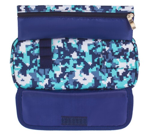 Пенал BRAUBERG для мальчиков, 1 отделение, органайзер, мягкий, 