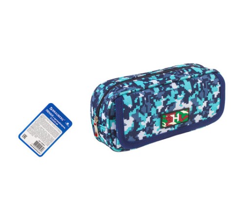 Пенал BRAUBERG для мальчиков, 1 отделение, органайзер, мягкий, 