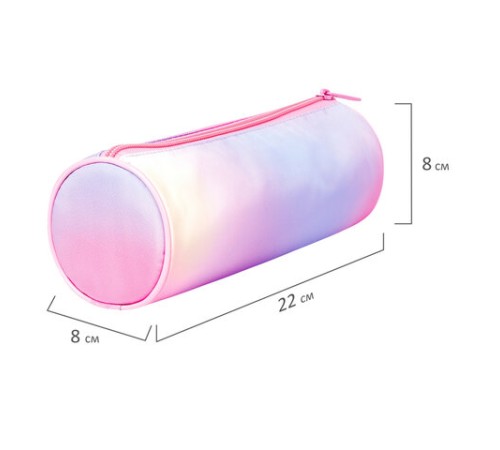 Пенал-тубус BRAUBERG, с эффектом Soft Touch, мягкий, 