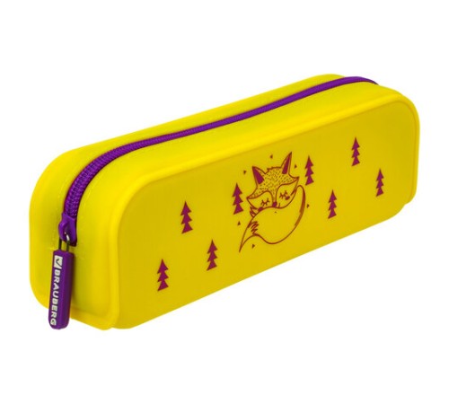 Пенал-косметичка BRAUBERG, силикон, 