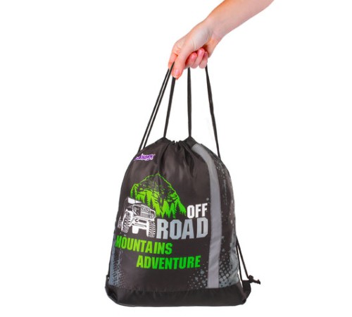 Мешок для обуви ЮНЛАНДИЯ, светоотражающая полоса, 47х37 см, 