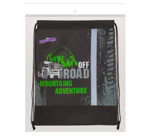 Мешок для обуви ЮНЛАНДИЯ, светоотражающая полоса, 47х37 см, 