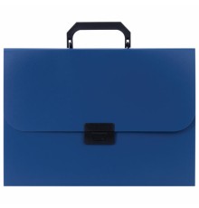 Портфель пластиковый STAFF А4 (330х235х36 мм), 7 отделений, индексные ярлыки, синий, 229242